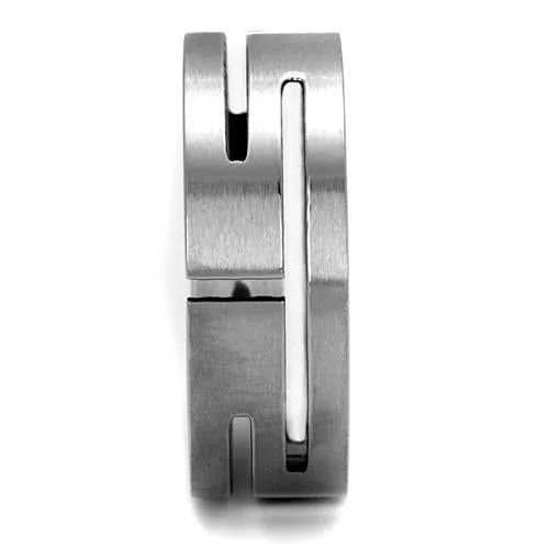 CJ2393 Wholesale Mens Stainless Steel High polished Labyrinth Ring Green Rings