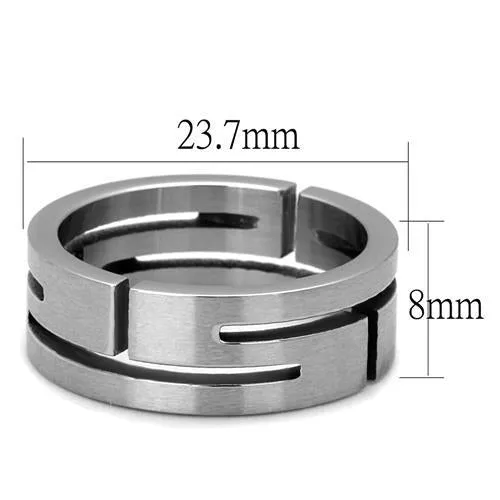 CJ2393 Wholesale Mens Stainless Steel High polished Labyrinth Ring Green Rings