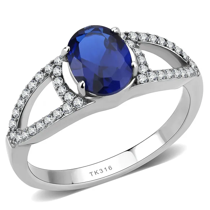 CJ306 Wholesale Womens Stainless Steel London Blue Spinel Minimal Engagement Ring Green Rings CJ306 Wholesale Womens Stainless Steel London Blue Spinel Minimal Engagement Ring Green Rings