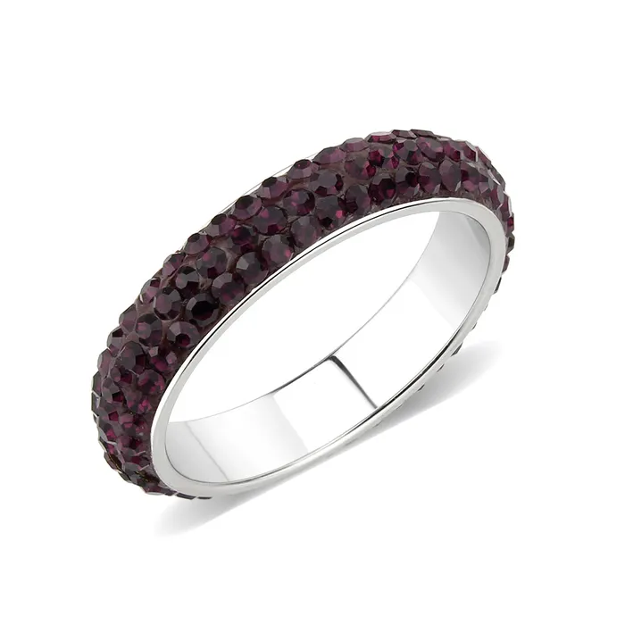 CJ3837 WHOLESALE WOMENS STAINLESS STEEL TOP GRADE CRYSTAL Amethyst204 INFINITE SPARKLE RING Green Rings CJ3837 WHOLESALE WOMENS STAINLESS STEEL TOP GRADE CRYSTAL Amethyst204 INFINITE SPARKLE RING Green Rings