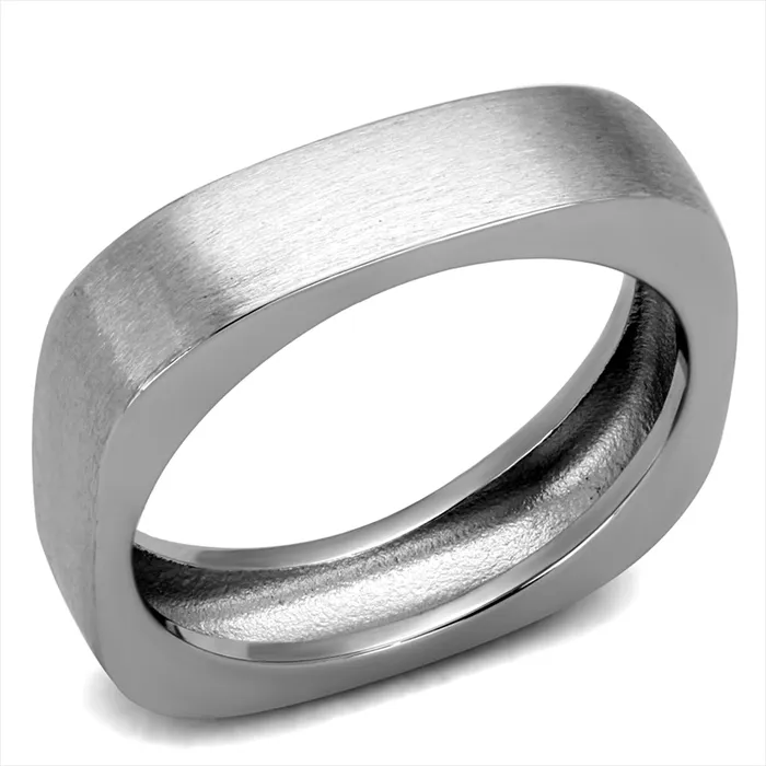 CJE2668 Mens Stainless Steel Plain Band Ring Green Rings