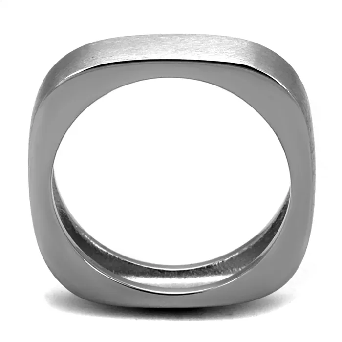 CJE2668 Mens Stainless Steel Plain Band Ring Green Rings