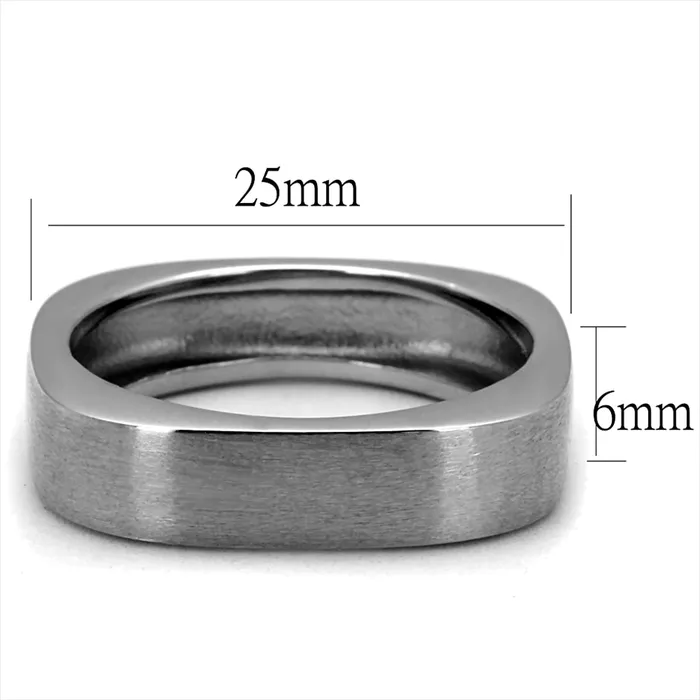 CJE2668 Mens Stainless Steel Plain Band Ring Green Rings