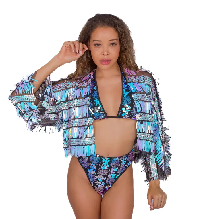 Cosmic Sequin Jacket THE LUMi SHOP Earrings