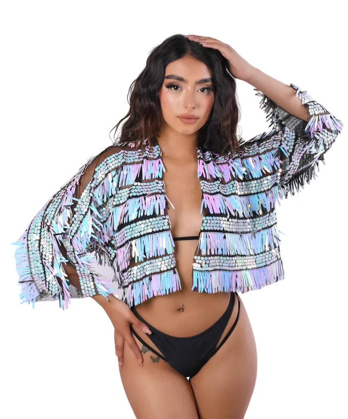 Cosmic Sequin Jacket THE LUMi SHOP Earrings