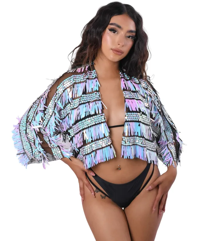 Cosmic Sequin Jacket THE LUMi SHOP Earrings