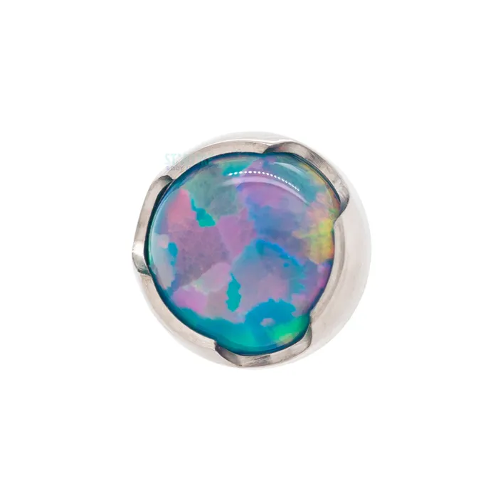 Earrings Anatometal 4mm ProngSet Opal Cabochon Threaded End