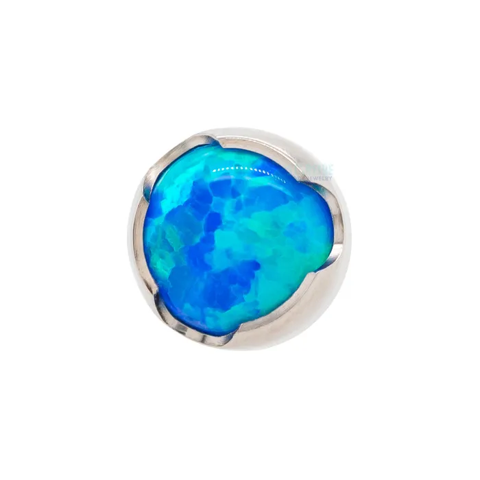 Earrings Anatometal 4mm ProngSet Opal Cabochon Threaded End