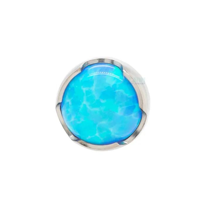 Earrings Anatometal 4mm ProngSet Opal Cabochon Threaded End