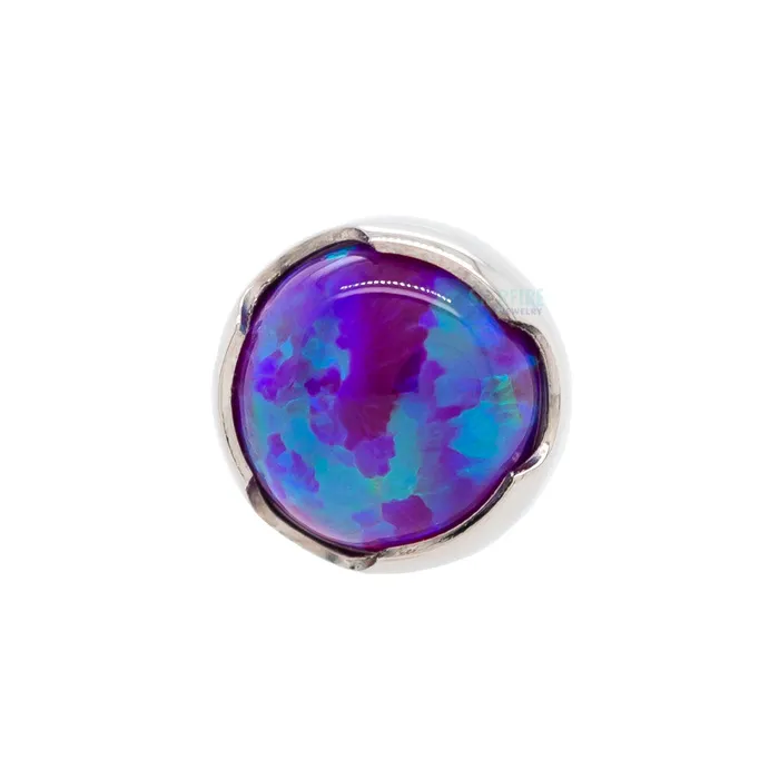 Earrings Anatometal 4mm ProngSet Opal Cabochon Threaded End
