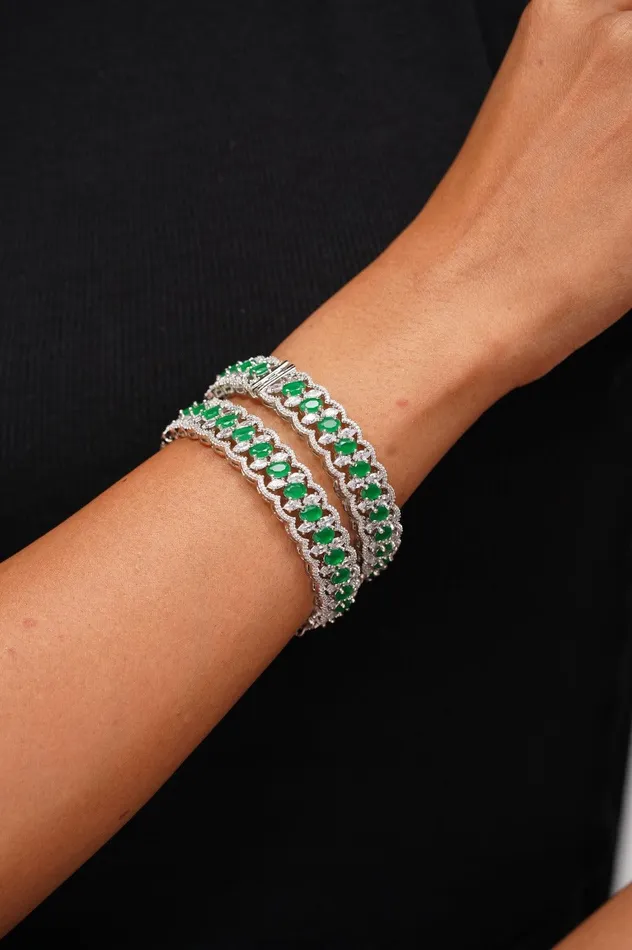 Earrings Attrangi Mishti Diamond Thick Coloured Bangles
