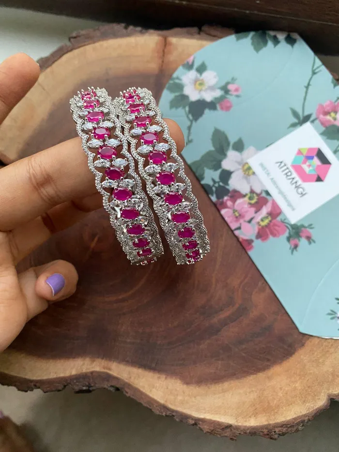 Earrings Attrangi Mishti Diamond Thick Coloured Bangles
