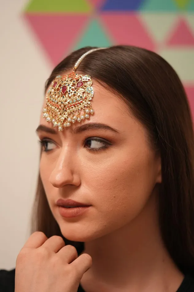 Earrings Attrangi Zeba Jadaau Navratna Heavy Indian Set