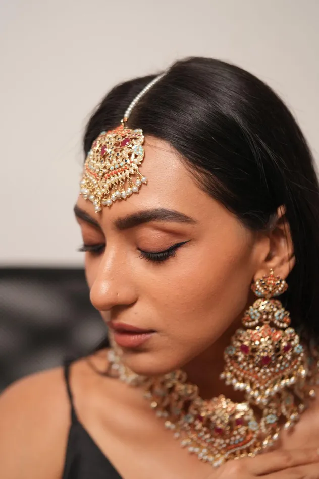 Earrings Attrangi Zeba Jadaau Navratna Heavy Indian Set