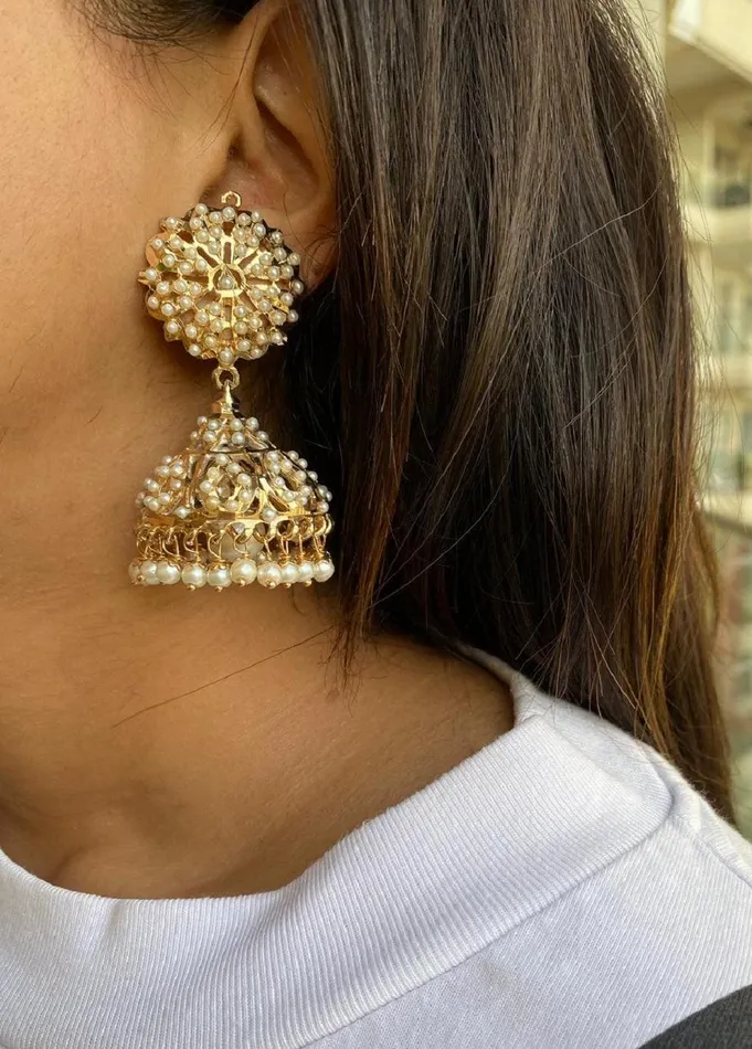Earrings attrangi1 Nadira Jadaau Jhumka