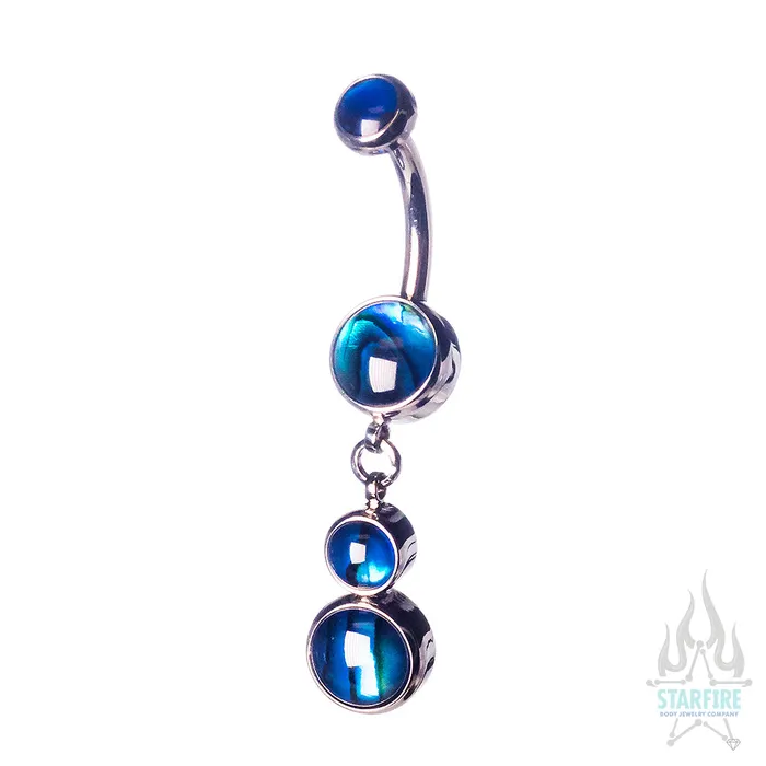 Earrings BezelSet Natural Stone Navel Curve with Dangle 5 Industrial Strength IS Earrings BezelSet Natural Stone Navel Curve with Dangle 5 Industrial Strength IS