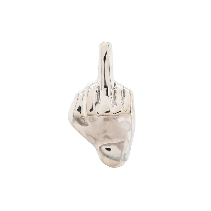 Earrings Body Vision BVLA threadless The Majeure middle finger Pin in Gold
