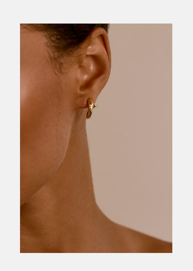 Earrings Diamond Peak Hoops KATKIMfinejewelry