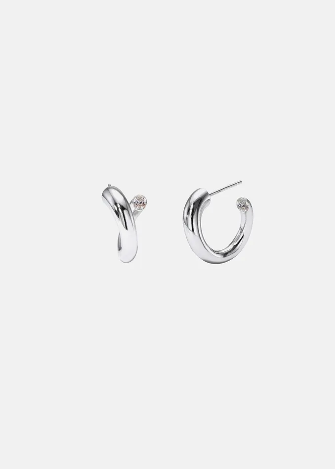 Earrings Diamond Peak Hoops KATKIMfinejewelry