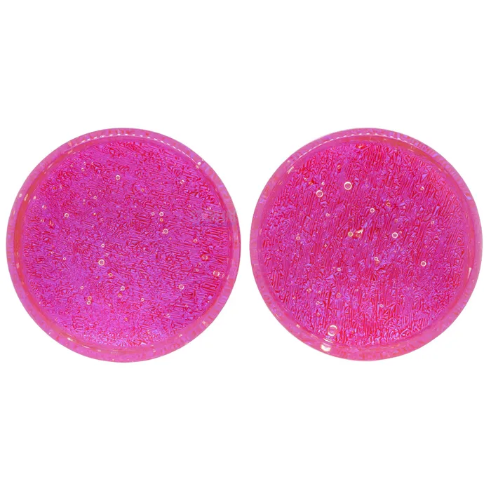 Earrings Fused Dichroic Glass Plugs Magenta Gorilla Glass