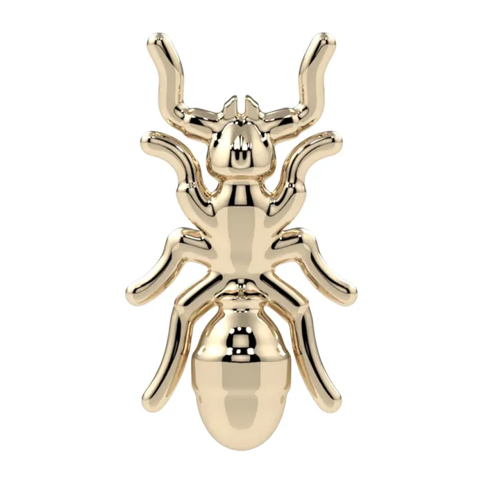 Earrings Kiwi Diamond Ant Threaded End in Gold Platinum