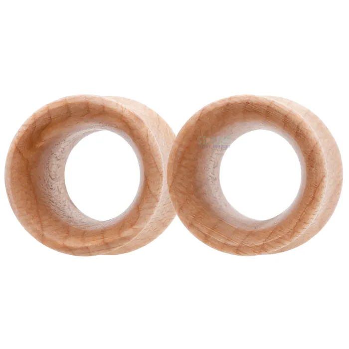 Earrings Omerica Organic Wood Tunnels Curly Maple