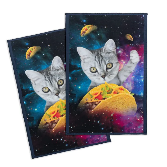 Earrings Oven Mitts Co Galaxy Taco Cat Kitchen Towel Set