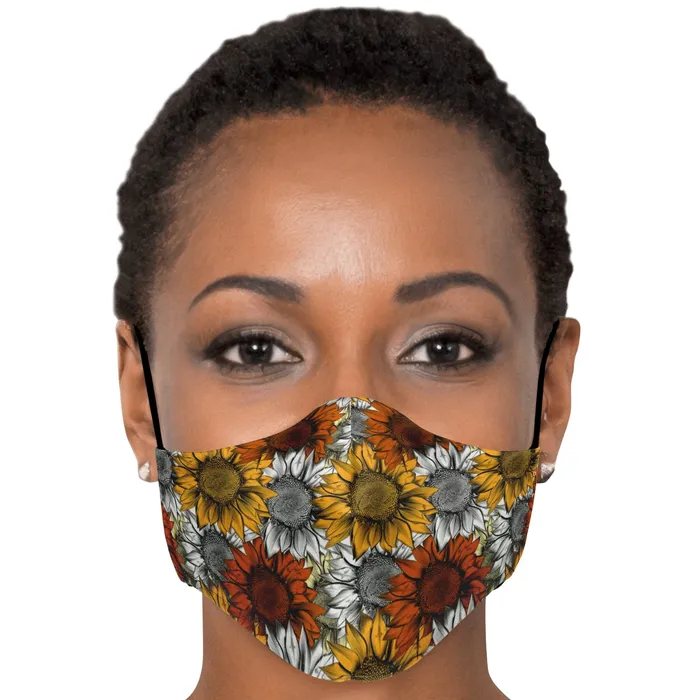 Earrings Skullistic Sunflowers Colored Face Mask