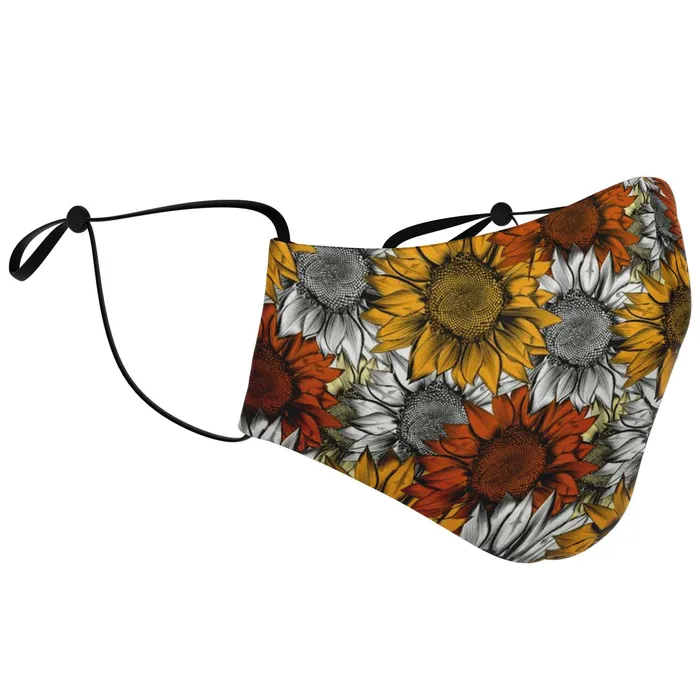 Earrings Skullistic Sunflowers Colored Face Mask