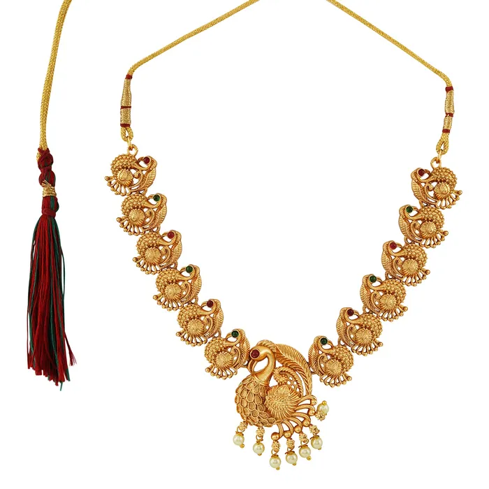 Earrings Teejh Teejh Royal Gold and Red Kundan Set