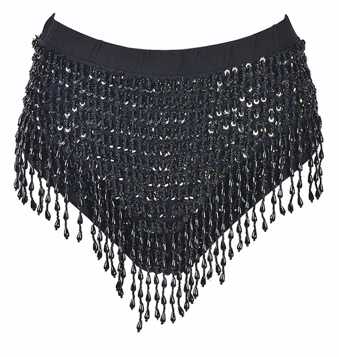 Earrings THE LUMi SHOP Hand Stitched Sequin High Waisted Bottoms Midnight