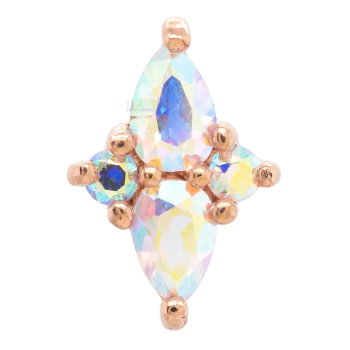 Earrings threadless Ethereal End in Gold with Mercury Mist Topaz Buddha Jewelry Organics