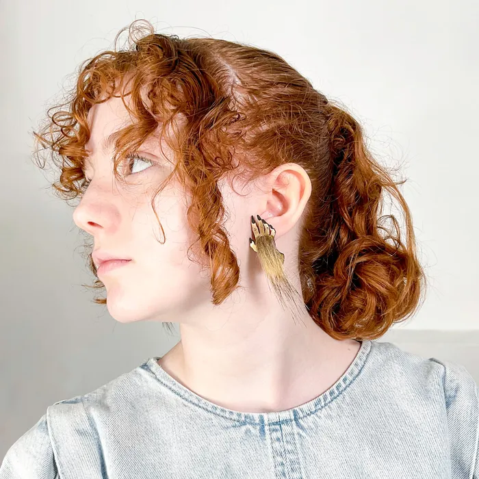 Earrings VincaUSA Werewolf Hand Earrings