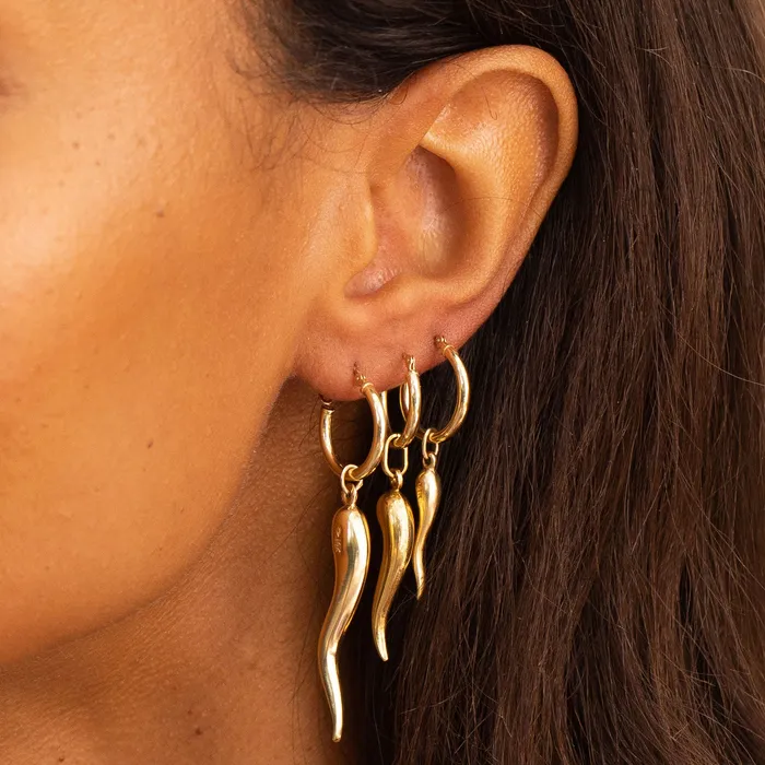 Earrings Vintage I Love You 10k Gold Charm