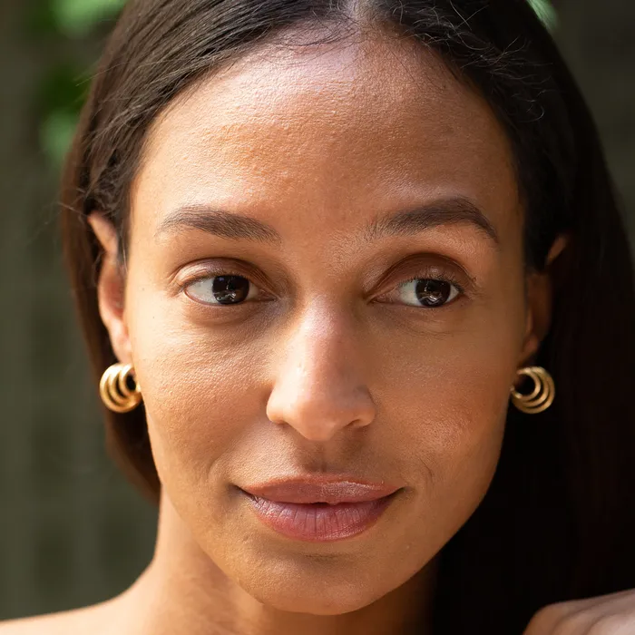 Earrings Vintage Triple Hoop 14k Gold Earrings