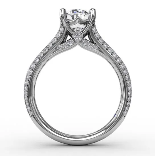 Fana Necklaces 14K White Gold Diamond SemiMounting Fana Necklaces 14K White Gold Diamond SemiMounting