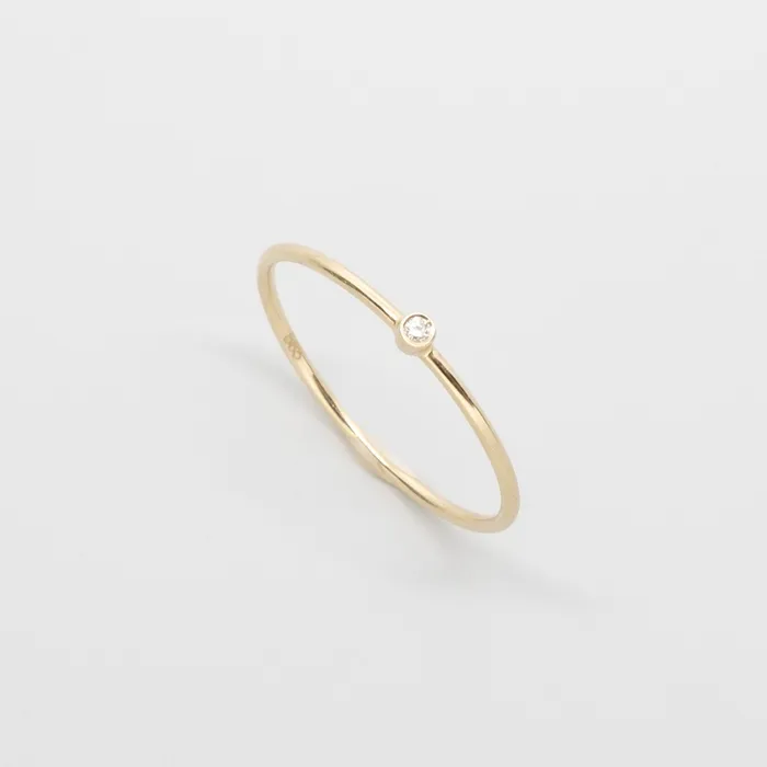 fejn PWD Rings single diamond ring solid gold