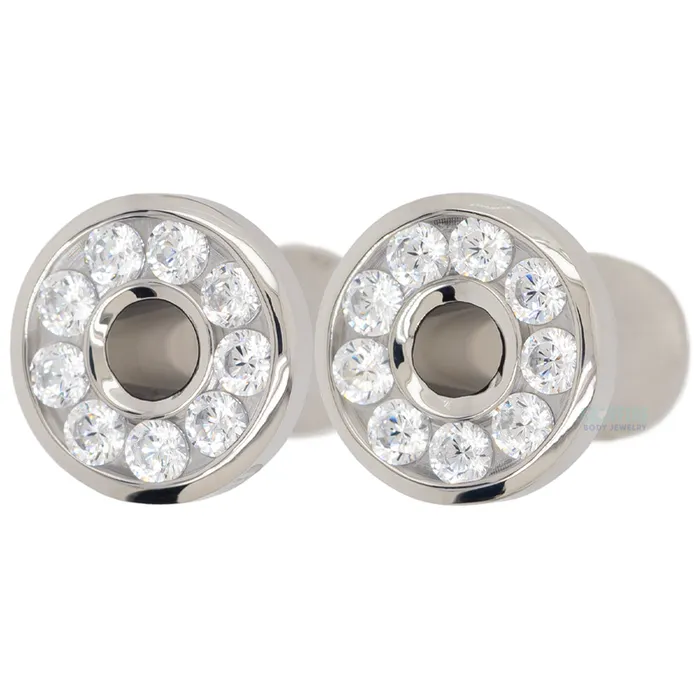 Gemmed Eyelets with BrilliantCut Gems Citrine Anatometal Necklaces