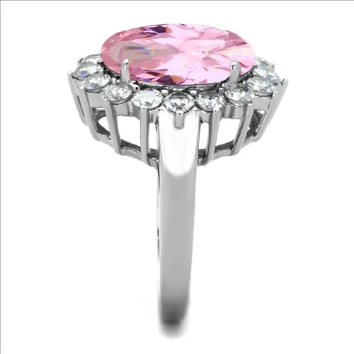 Green Rings CJE3676 Wholesale Womens Stainless Steel High polished Synthetic Rose Royalty Ring
