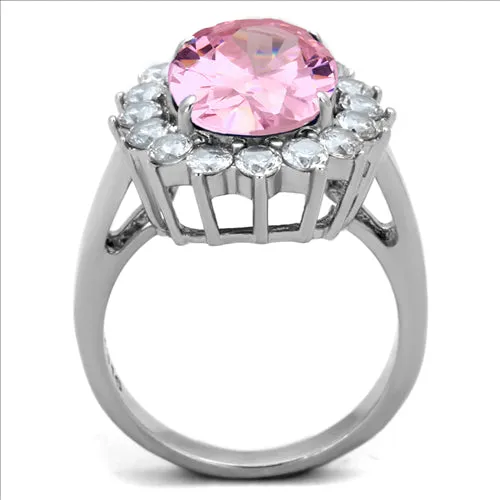 Green Rings CJE3676 Wholesale Womens Stainless Steel High polished Synthetic Rose Royalty Ring