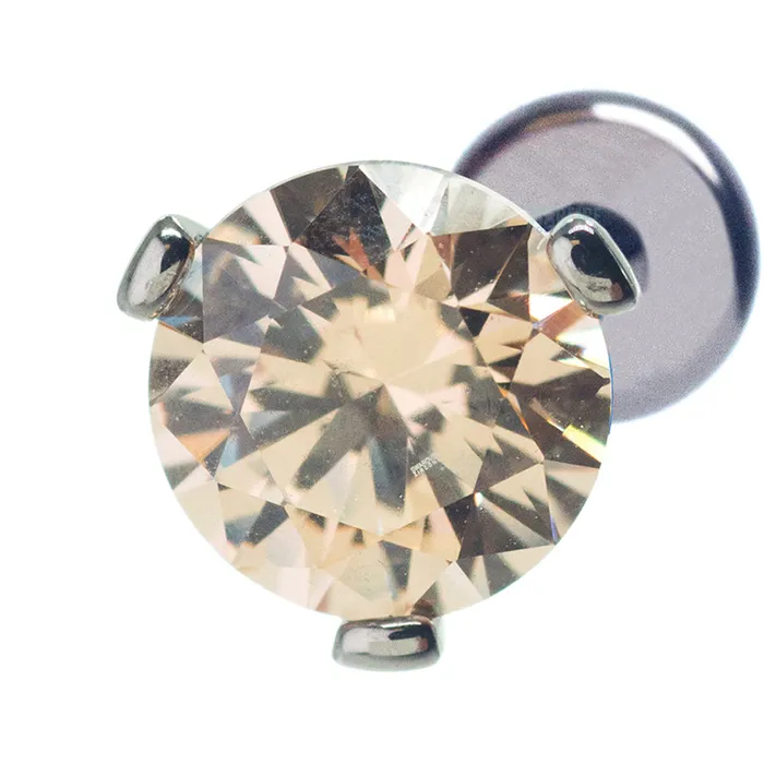 Industrial Strength IS 6mm 3 ProngSet Faceted Gem on Flatback Earrings