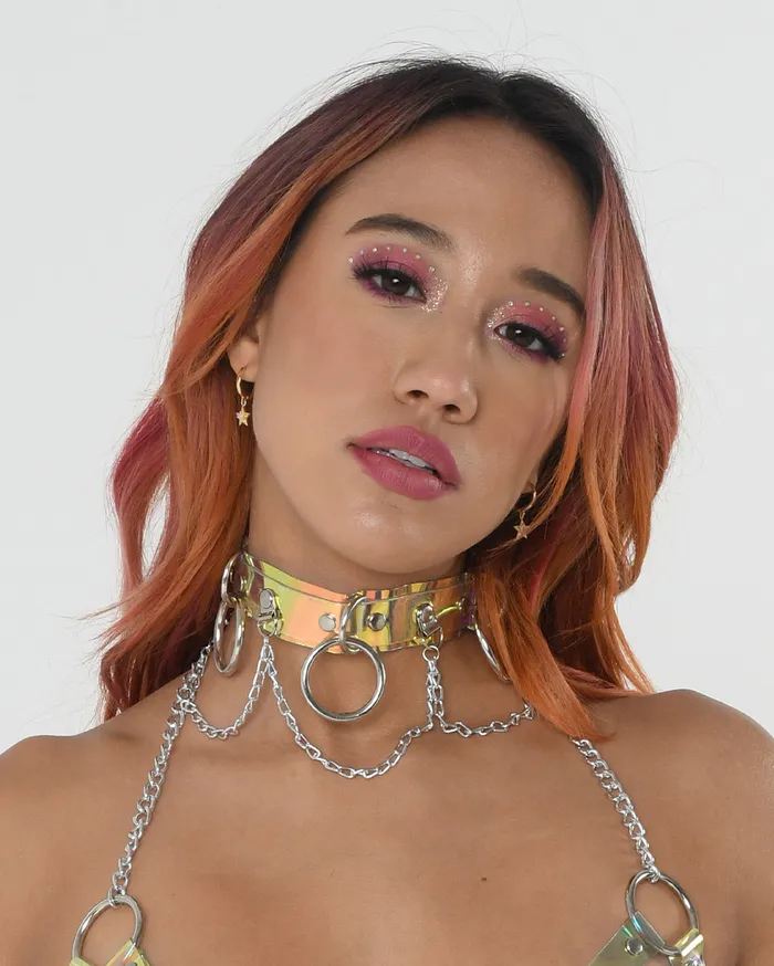 Iridescent Hoop Chain Chocker THE LUMi SHOP Earrings