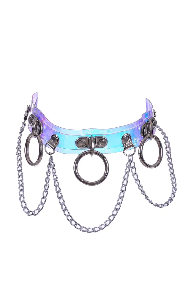 Iridescent Hoop Chain Chocker THE LUMi SHOP Earrings