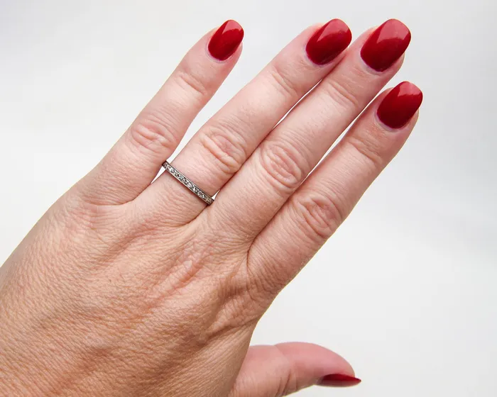 Isadoras A Rings Edwardian Diamond Eternity Band