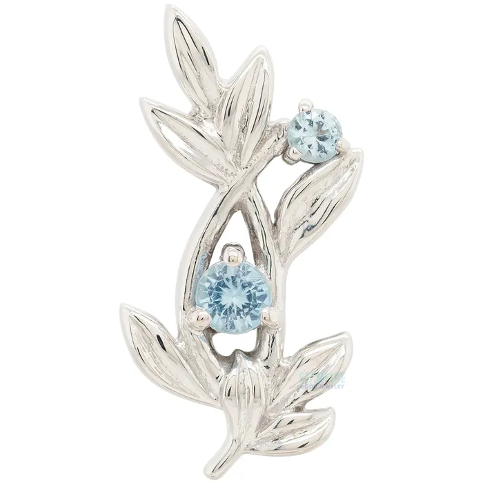 Jessamine Threaded End in Gold with Swiss Blue Topaz Body Vision BVLA Earrings