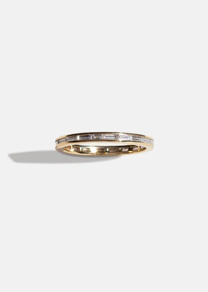 KATKIMfinejewelry Rings Mens ternal Mini Baguette Band