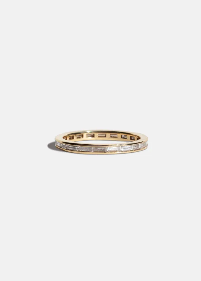 KATKIMfinejewelry Rings Mens ternal Mini Baguette Band