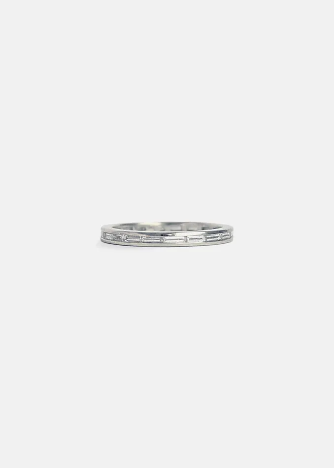 KATKIMfinejewelry Rings Mens ternal Mini Baguette Band