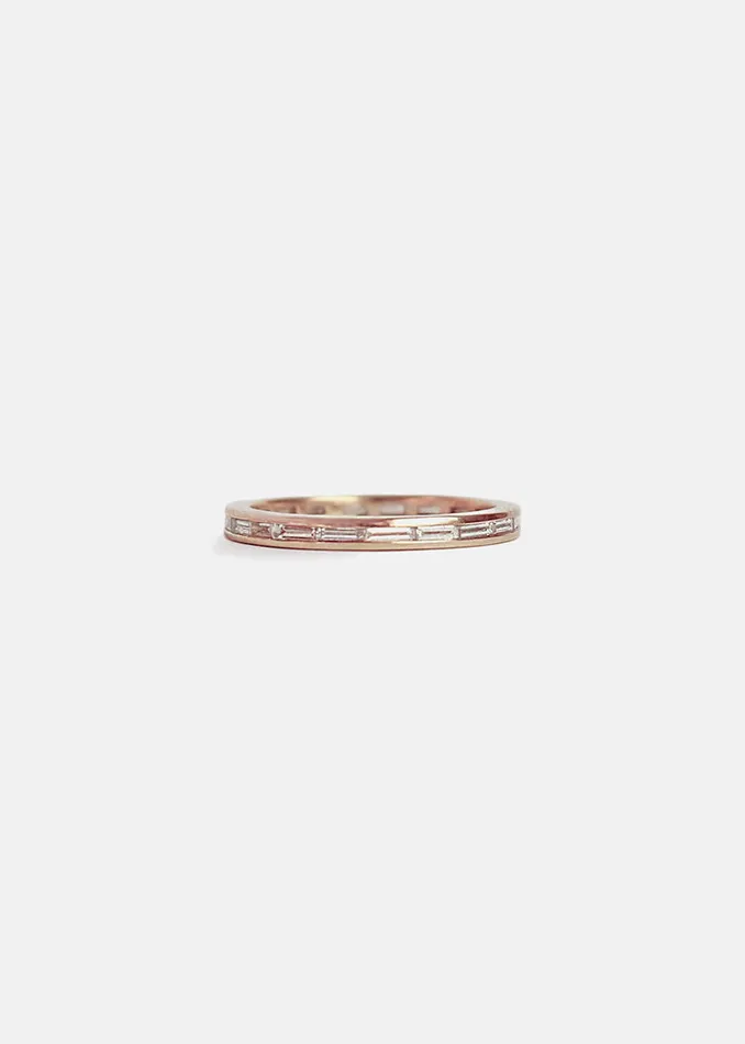 KATKIMfinejewelry Rings Mens ternal Mini Baguette Band