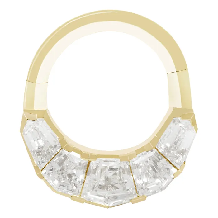 Maya Jewelry Earrings Calibr Clicker in Gold with Diamonds
